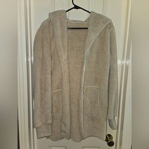 Elegant Cream Teddy Cardigan for Women